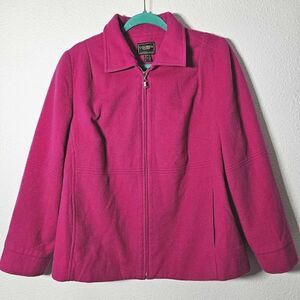Louben Woman size 14 pinkish purple zip up business casual coat blazer jacket